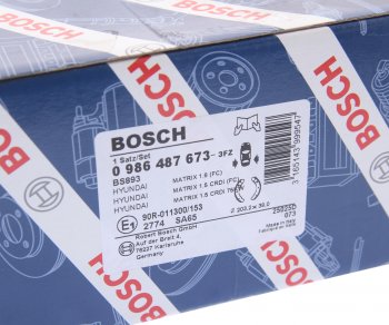 2 199 р. Колодки тормозные задние барабанные (4шт.) BOSCH Hyundai Matrix 1 FC 2-ой рестайлинг (2008-2010)  с доставкой в г. Пермь. Увеличить фотографию 4
