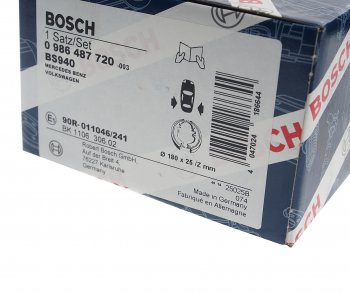 2 699 р. Колодки тормозные задние барабанные 4шт. BOSCH Mercedes-Benz Sprinter W910 (2018-2025)  с доставкой в г. Пермь. Увеличить фотографию 4