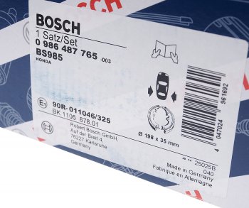 2 799 р. Колодки тормозные задние (4шт.) стояночного тормоза BOSCH Honda CR-V RW,RT дорестайлинг (2016-2020)  с доставкой в г. Пермь. Увеличить фотографию 4