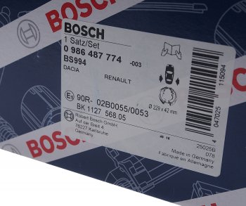 3 399 р. Колодки тормозные задние барабанные (4шт.) BOSCH Renault Duster HS рестайлинг (2015-2021)  с доставкой в г. Пермь. Увеличить фотографию 4