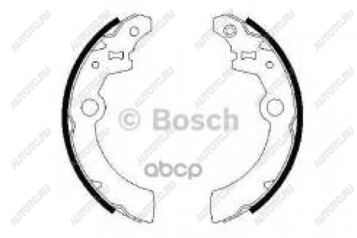 2 599 р. Колодки тормозные задние барабанные (4шт.) BOSCH Toyota Corolla E150 седан дорестайлинг (2006-2010)  с доставкой в г. Пермь