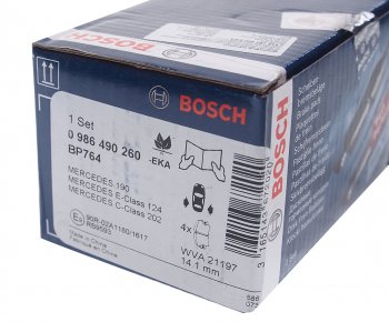 1 639 р. Колодки тормозные задние (4шт.) BOSCH Mercedes-Benz E-Class W210 дорестайлинг седан (1996-1999)  с доставкой в г. Пермь. Увеличить фотографию 3