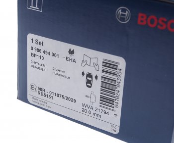 3 269 р. Колодки тормозные передние (4шт.) BOSCH Mercedes-Benz E-Class W210 дорестайлинг седан (1996-1999)  с доставкой в г. Пермь. Увеличить фотографию 3