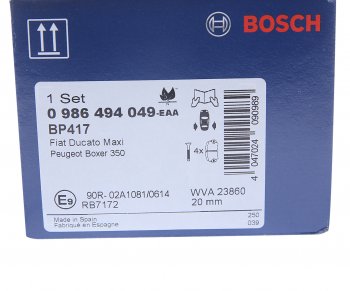2 779 р. Колодки тормозные дисковые (4шт.) BOSCH CITROEN Jumper 230 (1994-2002)  с доставкой в г. Пермь. Увеличить фотографию 4