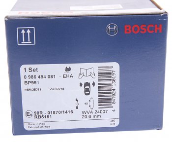 3 799 р. Колодки тормозные передние (4шт.) BOSCH Mercedes-Benz Viano W639 рестайлинг (2010-2014)  с доставкой в г. Пермь. Увеличить фотографию 4