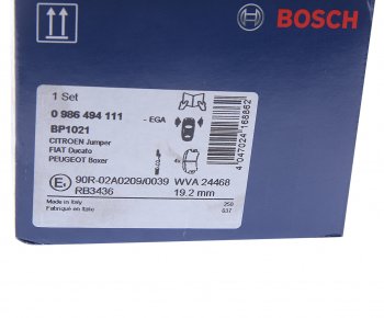 4 999 р. Колодки тормозные передние (4шт.) BOSCH Peugeot Boxer 250 (2006-2014)  с доставкой в г. Пермь. Увеличить фотографию 4