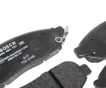 3 199 р. Колодки тормозные передние (4шт.) BOSCH Nissan Navara 2 D40 дорестайлинг (2004-2010)  с доставкой в г. Пермь. Увеличить фотографию 2