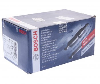 4 549 р. Колодки тормозные передние с датчиком (4шт.) BOSCH Ford Transit цельнометаллический фургон (2006-2014)  с доставкой в г. Пермь. Увеличить фотографию 3