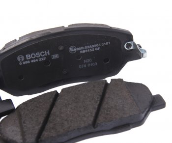 3 879 р. Колодки тормозные передние (4шт.) BOSCH Hyundai Santa Fe CM дорестайлинг (2006-2009)  с доставкой в г. Пермь. Увеличить фотографию 2