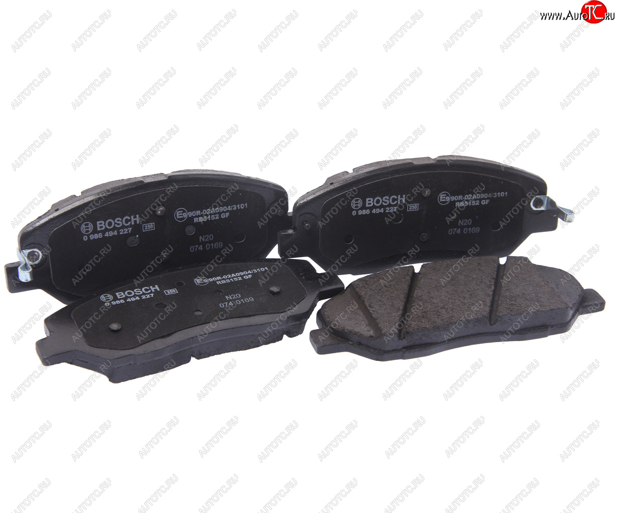 3 879 р. Колодки тормозные передние (4шт.) BOSCH Hyundai Santa Fe CM дорестайлинг (2006-2009)  с доставкой в г. Пермь