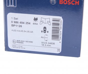 3 599 р. Колодки тормозные задние (4шт.) BOSCH Audi A4 B8 рестайлинг (2011-2016)  с доставкой в г. Пермь. Увеличить фотографию 4