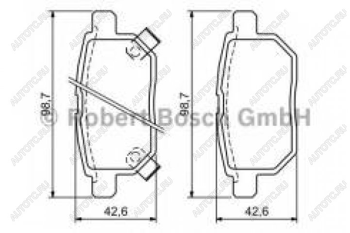 2 589 р. Колодки тормозные задние (4шт.) BOSCH Toyota Auris E150 хэтчбэк 5 дв. дорестайлинг (2006-2010)  с доставкой в г. Пермь