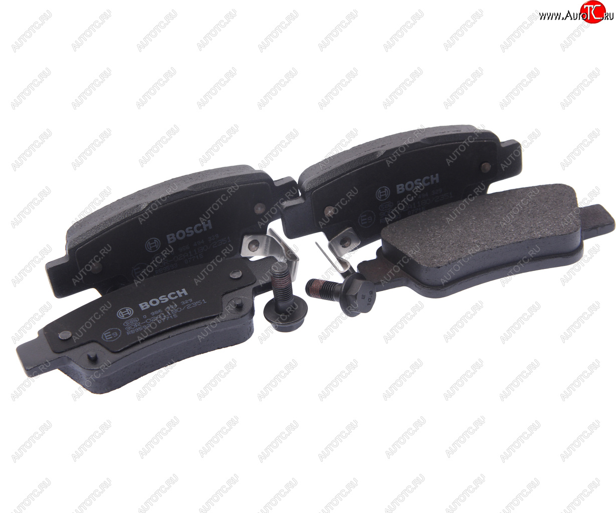 2 799 р. Колодки тормозные задние (4шт.) BOSCH Honda CR-V RE1,RE2,RE3,RE4,RE5,RE7 дорестайлинг (2007-2010)  с доставкой в г. Пермь