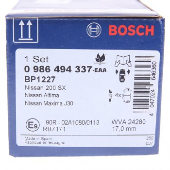 2 899 р. Колодки тормозные передние (4шт.) BOSCH Nissan Juke 1 YF15 дорестайлинг (2010-2014)  с доставкой в г. Пермь. Увеличить фотографию 4