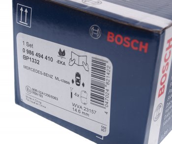 4 299 р. Колодки тормозные задние (4шт.) BOSCH Mercedes-Benz ML class W163 дорестайлинг (1997-2001)  с доставкой в г. Пермь. Увеличить фотографию 3