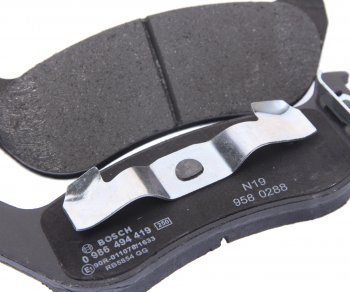 3 099 р. Колодки тормозные задние (4шт.) BOSCH Jeep Cherokee KJ дорестайлинг (2001-2005)  с доставкой в г. Пермь. Увеличить фотографию 2