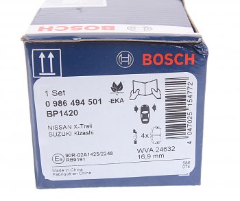 2 499 р. Колодки тормозные передние (4шт.) BOSCH Nissan Qashqai 1 J10 рестайлинг (2010-2013)  с доставкой в г. Пермь. Увеличить фотографию 4