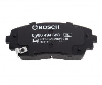 3 279 р. Колодки тормозные передние (4шт.) BOSCH KIA Picanto 2 TA хэтчбэк 3 дв. дорестайлинг (2011-2015)  с доставкой в г. Пермь. Увеличить фотографию 4