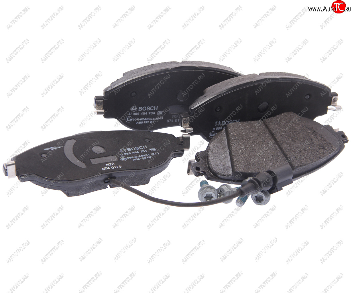 5 649 р. Колодки тормозные передние (4шт.) BOSCH Audi A3 8P1 хэтчбэк 3 дв. дорестайлинг (2003-2005)  с доставкой в г. Пермь