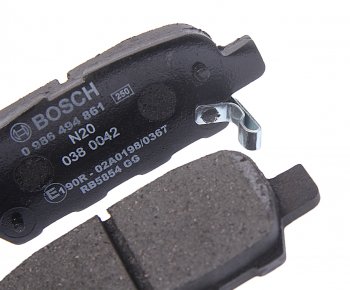 1 239 р. Колодки тормозные задние (4шт.) BOSCH Renault Koleos 1 Phase 2 (2011-2013)  с доставкой в г. Пермь. Увеличить фотографию 2