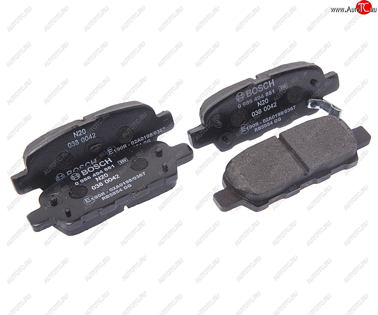1 239 р. Колодки тормозные задние (4шт.) BOSCH Renault Koleos 1 Phase 2 (2011-2013)  с доставкой в г. Пермь