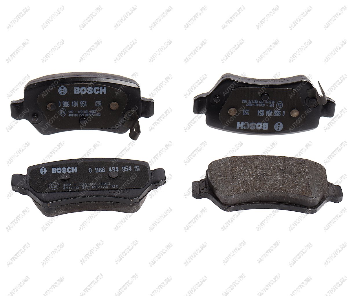 3 169 р. Колодки тормозные задние (4шт.) BOSCH KIA Ceed 2 JD дорестайлинг универсал (2012-2016)  с доставкой в г. Пермь