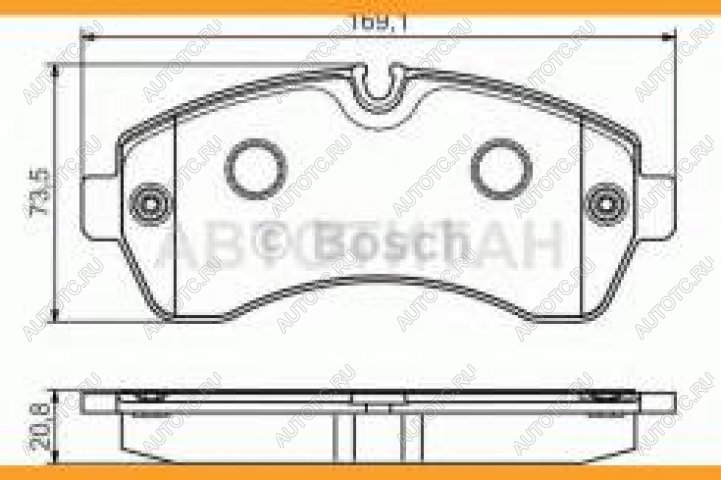 3 099 р. Колодки тормозные передние (4шт.) BOSCH Volkswagen LT 2D (1996-2006)  с доставкой в г. Пермь