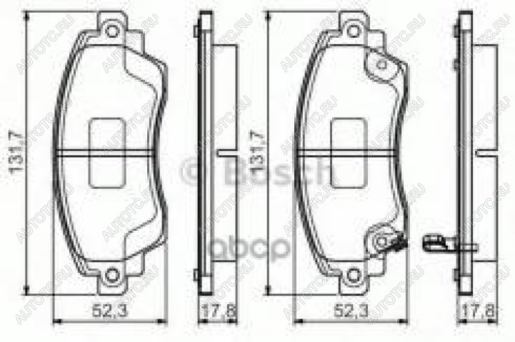 2 899 р. Колодки тормозные передние (4шт.) BOSCH Toyota Corolla E110 седан дорестайлинг (1997-2000)  с доставкой в г. Пермь