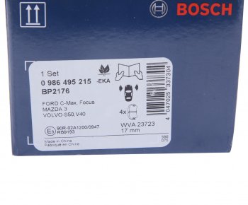 2 589 р. Колодки тормозные передние (4шт.) BOSCH Ford Focus 2  седан дорестайлинг (2004-2008)  с доставкой в г. Пермь. Увеличить фотографию 4