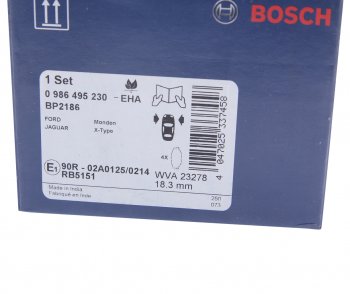 2 999 р. Колодки тормозные передние (4шт.) BOSCH Ford Mondeo Mk3,B4Y дорестайлинг, седан (2000-2003)  с доставкой в г. Пермь. Увеличить фотографию 4