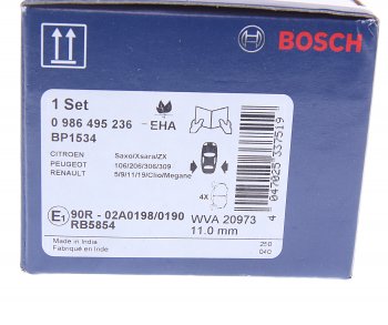 829 р. Колодки тормозные задние (4шт.) BOSCH Renault Megane LA седан рестайлинг (1999-2003)  с доставкой в г. Пермь. Увеличить фотографию 3