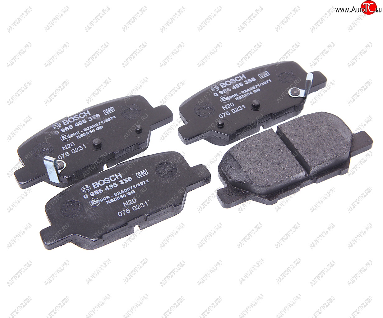 3 499 р. Колодки тормозные задние (4шт.) BOSCH Mitsubishi Outlander GF дорестайлинг (2012-2014)  с доставкой в г. Пермь