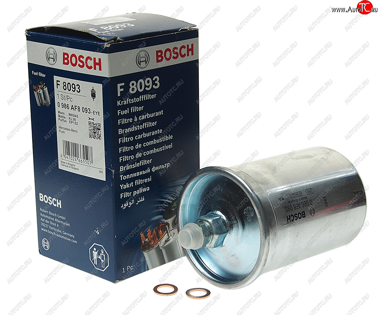 1 599 р. Фильтр топливный MERCEDES C (W201,W202),E (W124,W123),S (W126) BOSCH BOSCH 0986af8093  с доставкой в г. Пермь