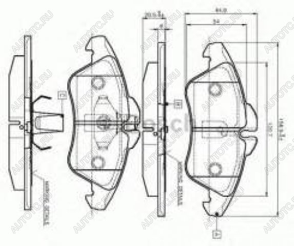 2 799 р. Колодки тормозные передние (4шт.) BOSCH Volkswagen LT 2D (1996-2006)  с доставкой в г. Пермь