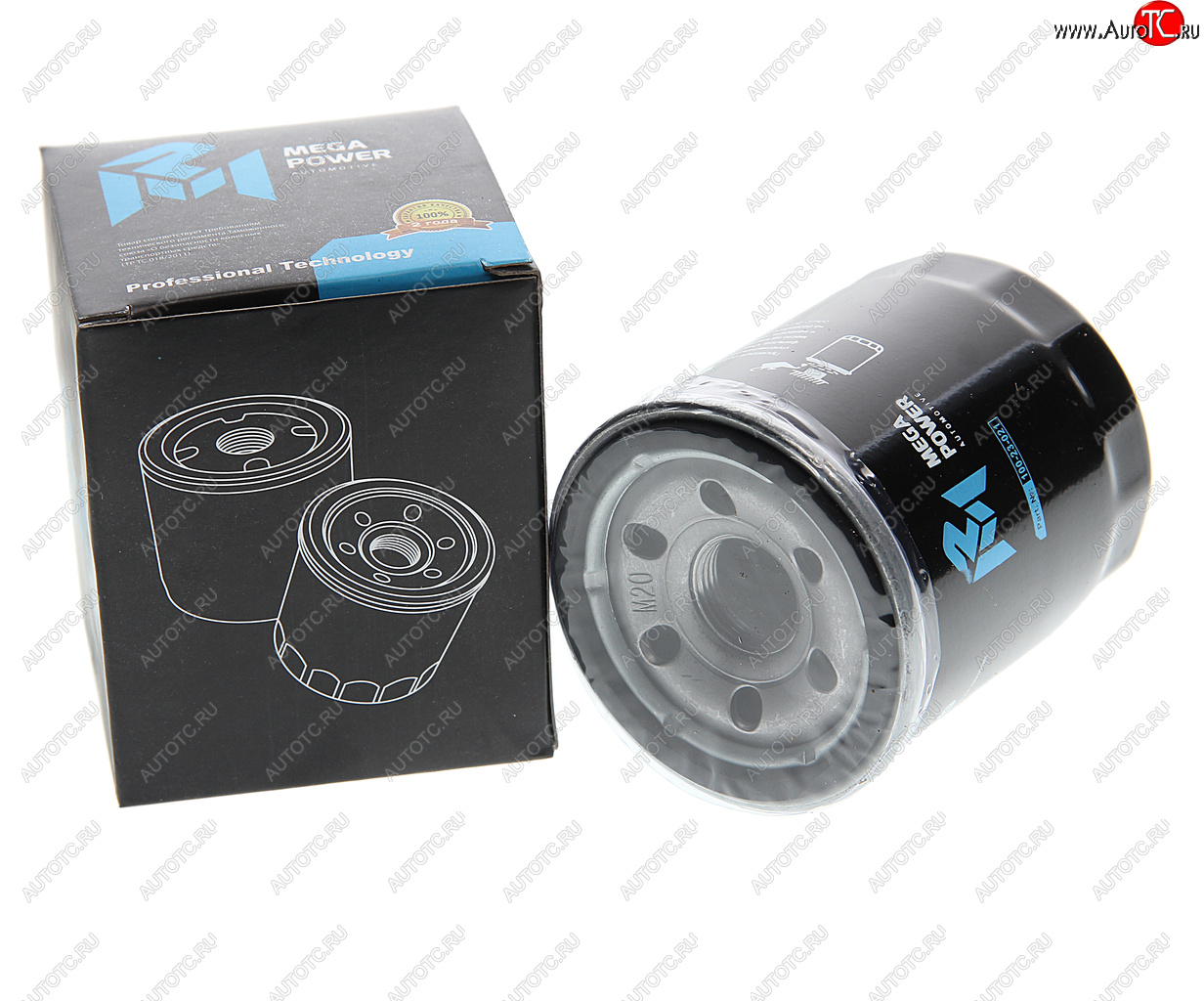 156 р. Фильтр масляный HYUNDAI Getz KIA Rio,Spectra,Carens,Clarus,Shuma MEGAPOWER MEGAPOWER 100-23-021  с доставкой в г. Пермь