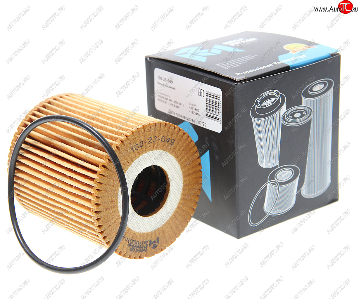 168 р. Фильтр масляный VOLVO S60,S80,XC70 (00-),XC70 2 (07-),V70 2 (00-) MEGAPOWER MEGAPOWER 100-23-049  с доставкой в г. Пермь