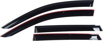 3 599 р. Комплект дефлекторов окон COMFORT CITROEN Jumper 250 (2006-2014) (черные)  с доставкой в г. Пермь. Увеличить фотографию 2