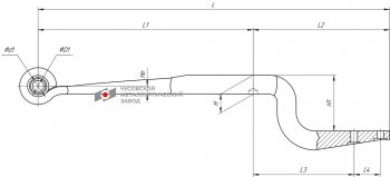 29 499 р. Полурессора BPW задняя прицепа (1 лист) гнутая L=989мм ЧМЗ SPRINGER ЧМЗ 1005101bw-13.19.0  с доставкой в г. Пермь. Увеличить фотографию 2