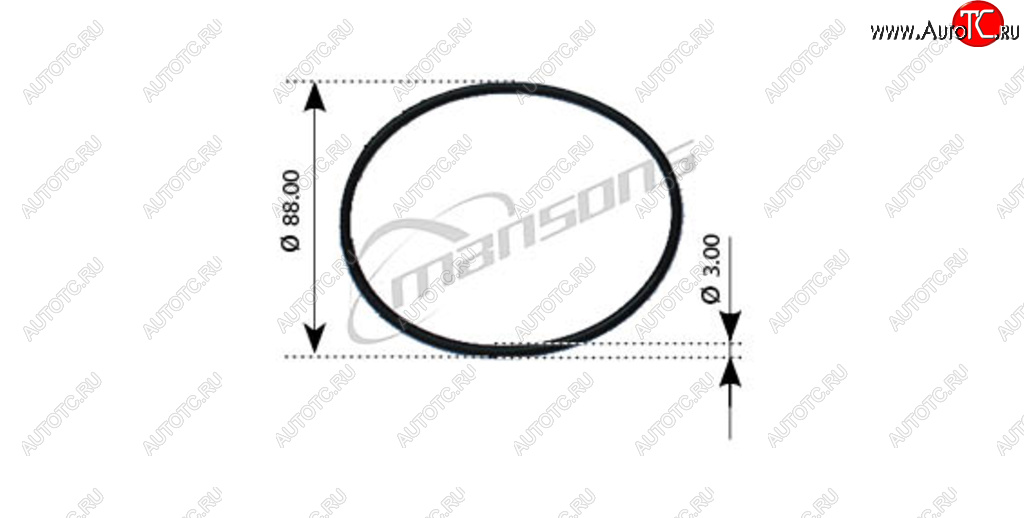13 р. Кольцо уплотнительное VOLVO F10,FH12,FH16,FM10,FM12,NH12 компрессора MANSONS MANSONS 100.540  с доставкой в г. Пермь