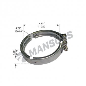 949 р. Хомут глушителя SCANIA 3,4,P,R,T series MANSONS MANSONS 100.667  с доставкой в г. Пермь. Увеличить фотографию 1