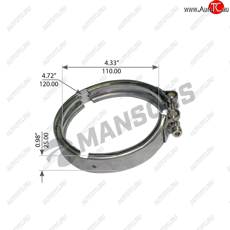 949 р. Хомут глушителя SCANIA 3,4,P,R,T series MANSONS MANSONS 100.667  с доставкой в г. Пермь