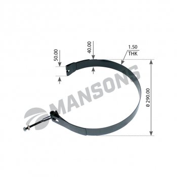 669 р. Хомут SCANIA баллона воздушного MANSONS MANSONS 100.669  с доставкой в г. Пермь. Увеличить фотографию 1