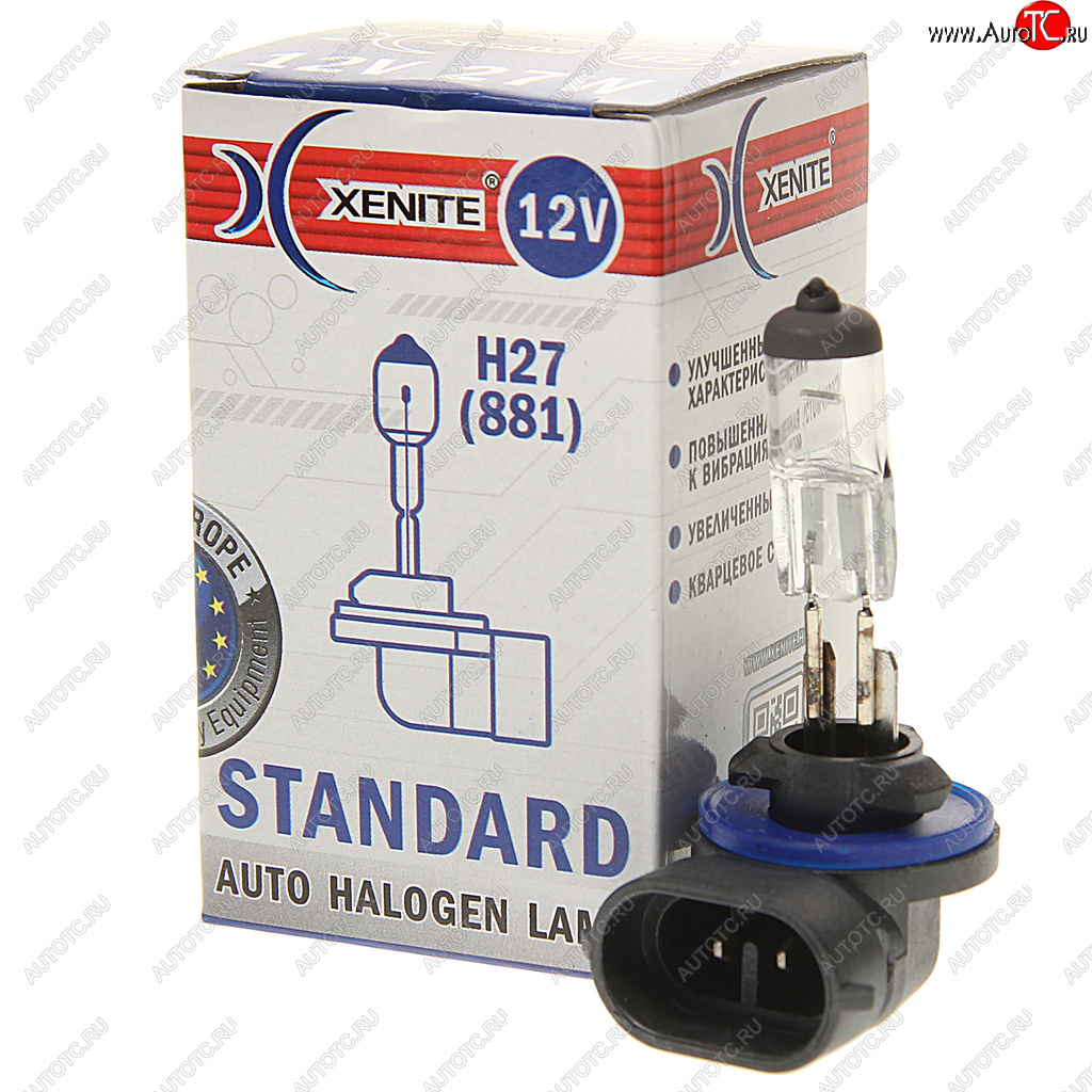 162 р. Лампа 12V H27(881) 27W PGJ13 3200К Standard XENITE XENITE 1007007  с доставкой в г. Пермь