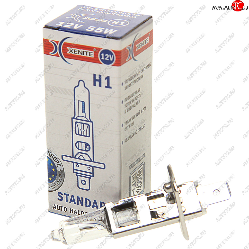 77 р. Лампа 12V H1 55W P14.5s 3200K Standard XENITE XENITE 1007010  с доставкой в г. Пермь