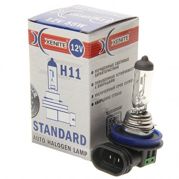 223 р. Лампа 12V H11 55W PGJ19-2 3200К Standard XENITE XENITE 1007011  с доставкой в г. Пермь. Увеличить фотографию 1