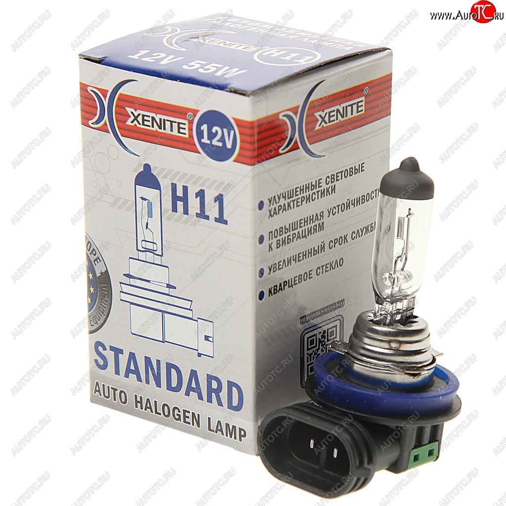 223 р. Лампа 12V H11 55W PGJ19-2 3200К Standard XENITE XENITE 1007011  с доставкой в г. Пермь