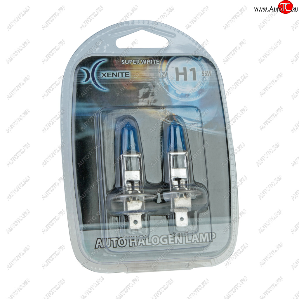 287 р. Лампа 12V H1 55W P14.5s +30% 4000К блистер (2шт.) Super White XENITE XENITE 1007042  с доставкой в г. Пермь