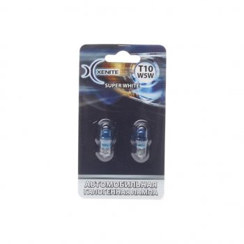 136 р. Лампа 12V W5W T10W W2.1х9.5d +30% 4000К блистер (2шт.) Super White XENITE XENITE 1007060  с доставкой в г. Пермь. Увеличить фотографию 1