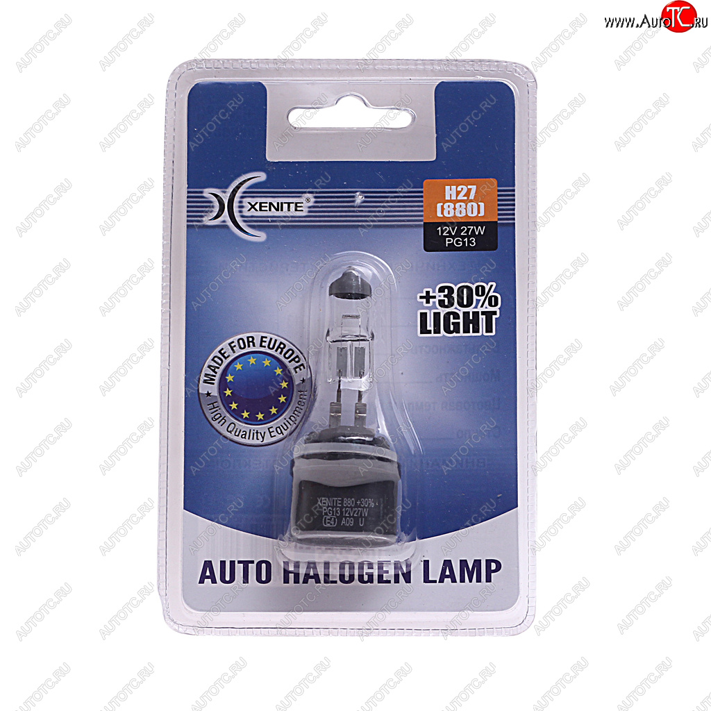 223 р. Лампа 12V H27(880) 27W PG13 +30% 3200К блистер (1шт.) XENITE XENITE 1007082  с доставкой в г. Пермь