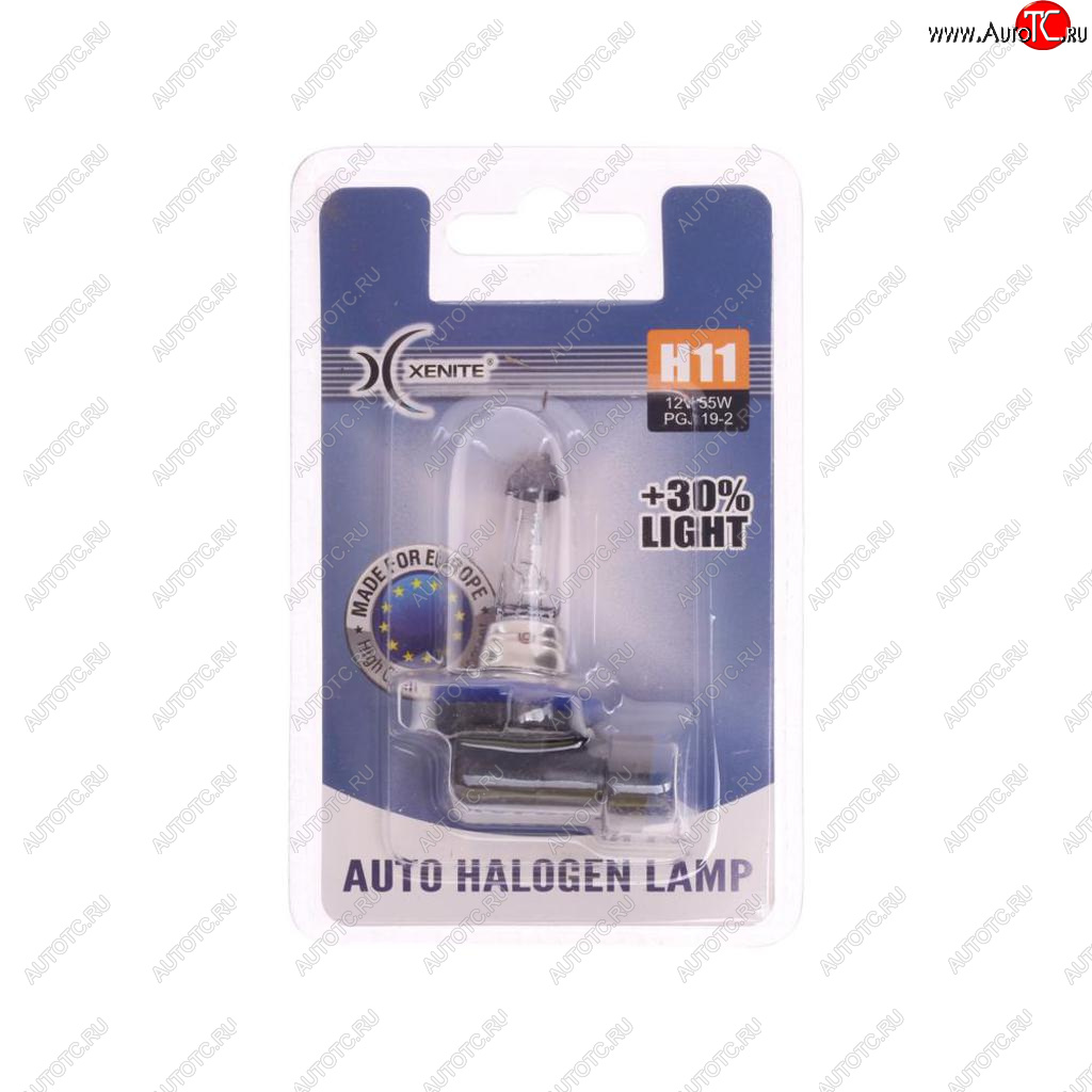 339 р. Лампа 12V H11 55W PGJ19-2 +30% 3200К блистер (1шт.) XENITE XENITE 1007087  с доставкой в г. Пермь